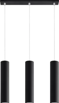 LED Hängeleuchte Mattschwarz LOOPEZ - 3 x GU10 Fassung - exkl. LED's