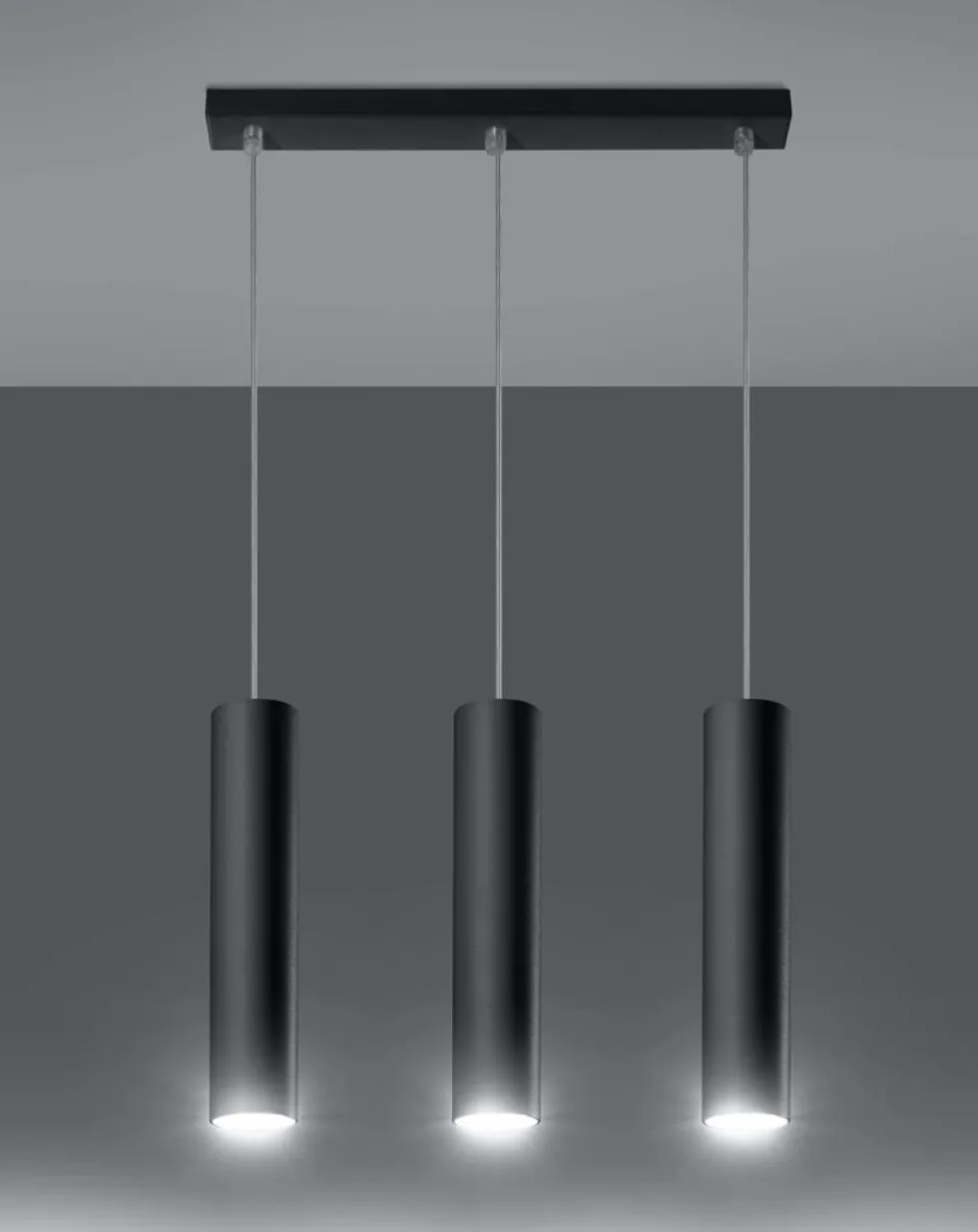 LED Hängeleuchte Mattschwarz LOOPEZ - 3 x GU10 Fassung - exkl. LED's