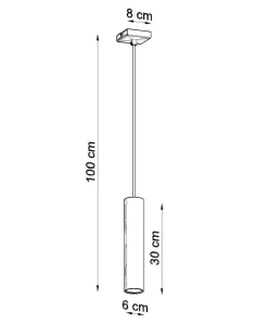 LED Hängeleuchte Mattschwarz LOOPEZ - 1 x GU10 Fassung - exkl. LED's