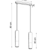 LED Hängeleuchte Schwarz Beton BORGIO - 2 x GU10 Fassung - exkl. LED's