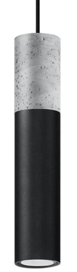 LED Hängeleuchte Schwarz Beton BORGIO - 1 x GU10 Fassung - exkl. LED's