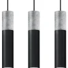 LED Hängeleuchte Schwarz Beton BORGIO - 3 x GU10 Fassung - exkl. LED's