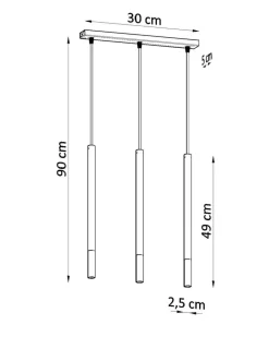 LED Hängeleuchte Schwarz Chrom MOZAICA - 3 x G9 Fassung - exkl. LED's
