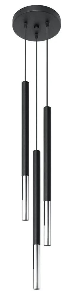 LED Hängeleuchte Schwarz Chrom MOZAICA - 3 x G9 Fassung - exkl. LED's