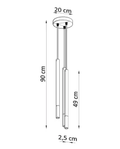LED Hängeleuchte Schwarz Chrom MOZAICA - 3 x G9 Fassung - exkl. LED's