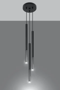 LED Hängeleuchte Schwarz Chrom MOZAICA - 3 x G9 Fassung - exkl. LED's