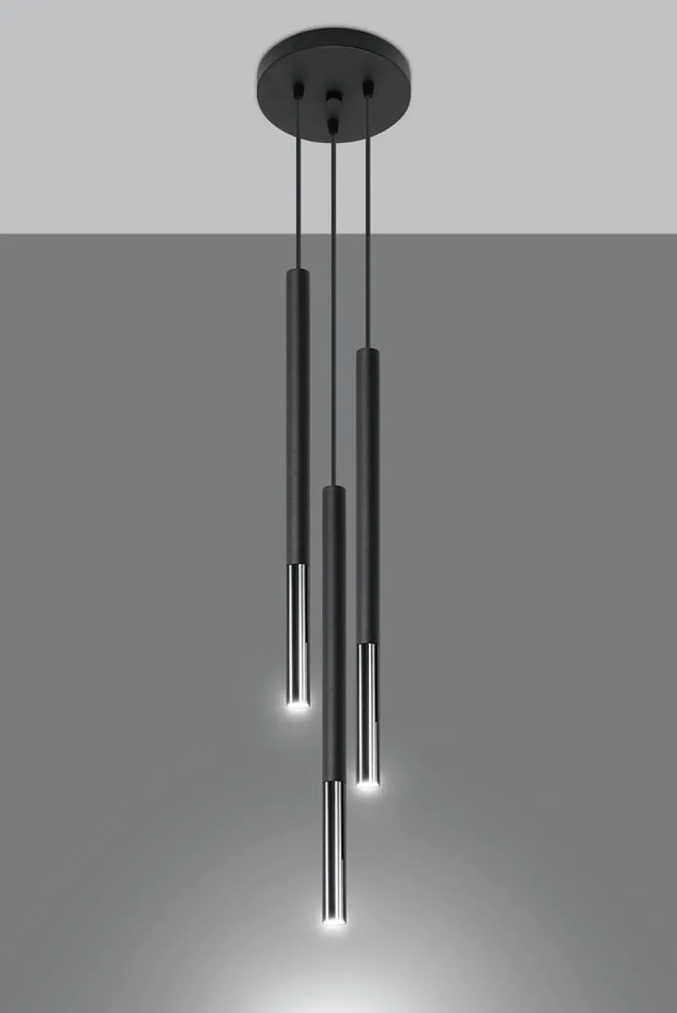 LED Hängeleuchte Schwarz Chrom MOZAICA - 3 x G9 Fassung - exkl. LED's