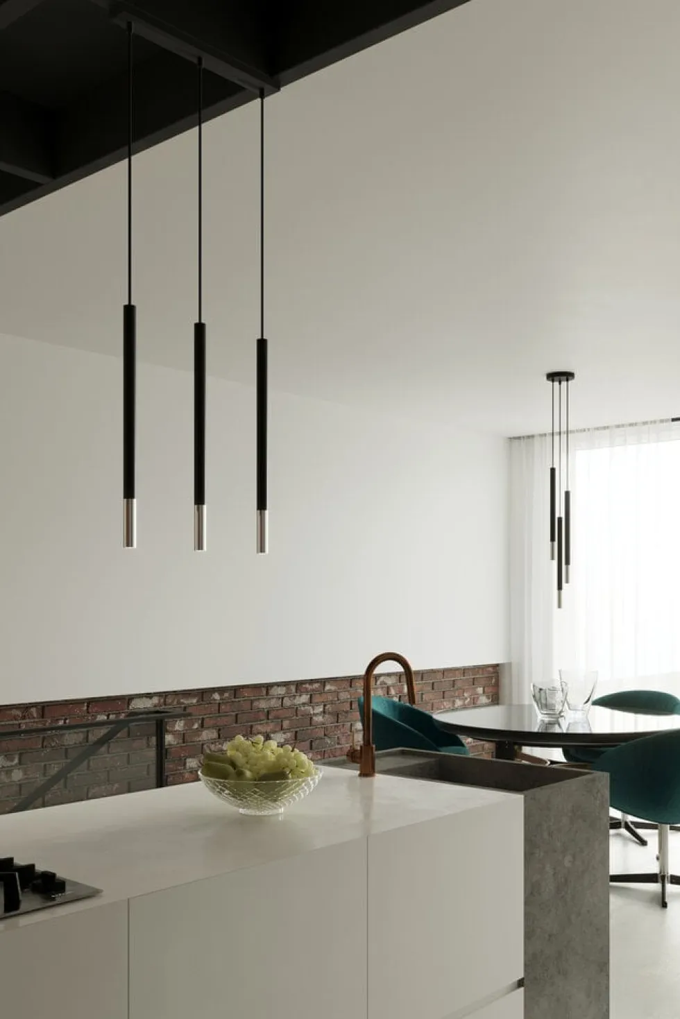 LED Hängeleuchte Schwarz Chrom MOZAICA - 3 x G9 Fassung - exkl. LED's