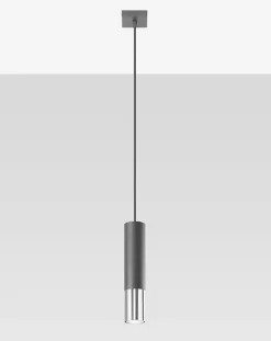 LED Hängeleuchte Schwarz Chrom LOOPEZ - 1 x GU10 Fassung - exkl. LED's