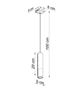 LED Hängeleuchte Schwarz Chrom LOOPEZ - 1 x GU10 Fassung - exkl. LED's