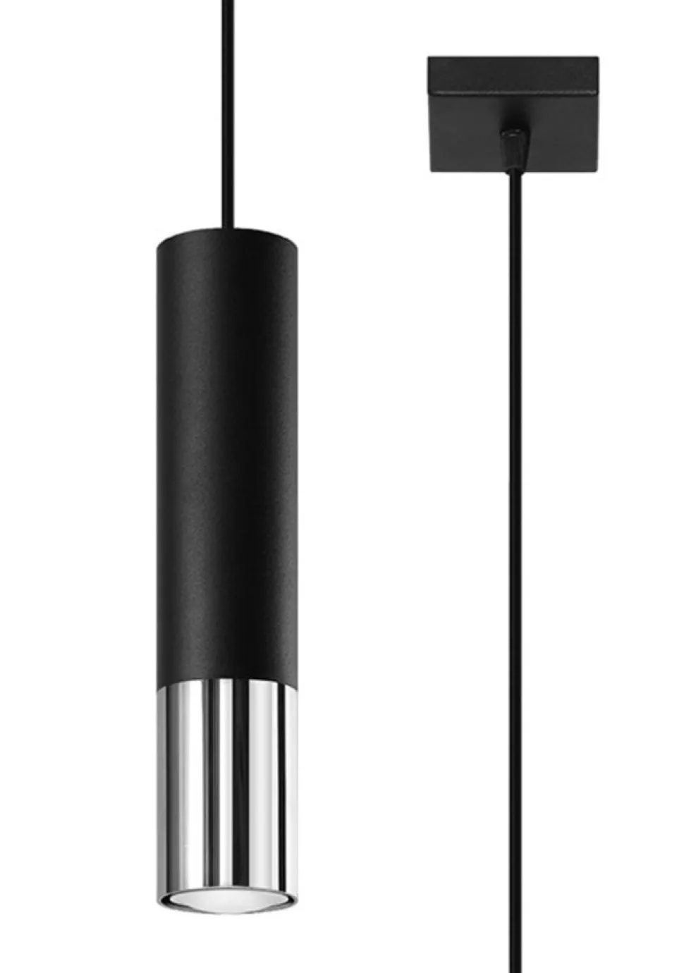 LED Hängeleuchte Schwarz Chrom LOOPEZ - 1 x GU10 Fassung - exkl. LED's