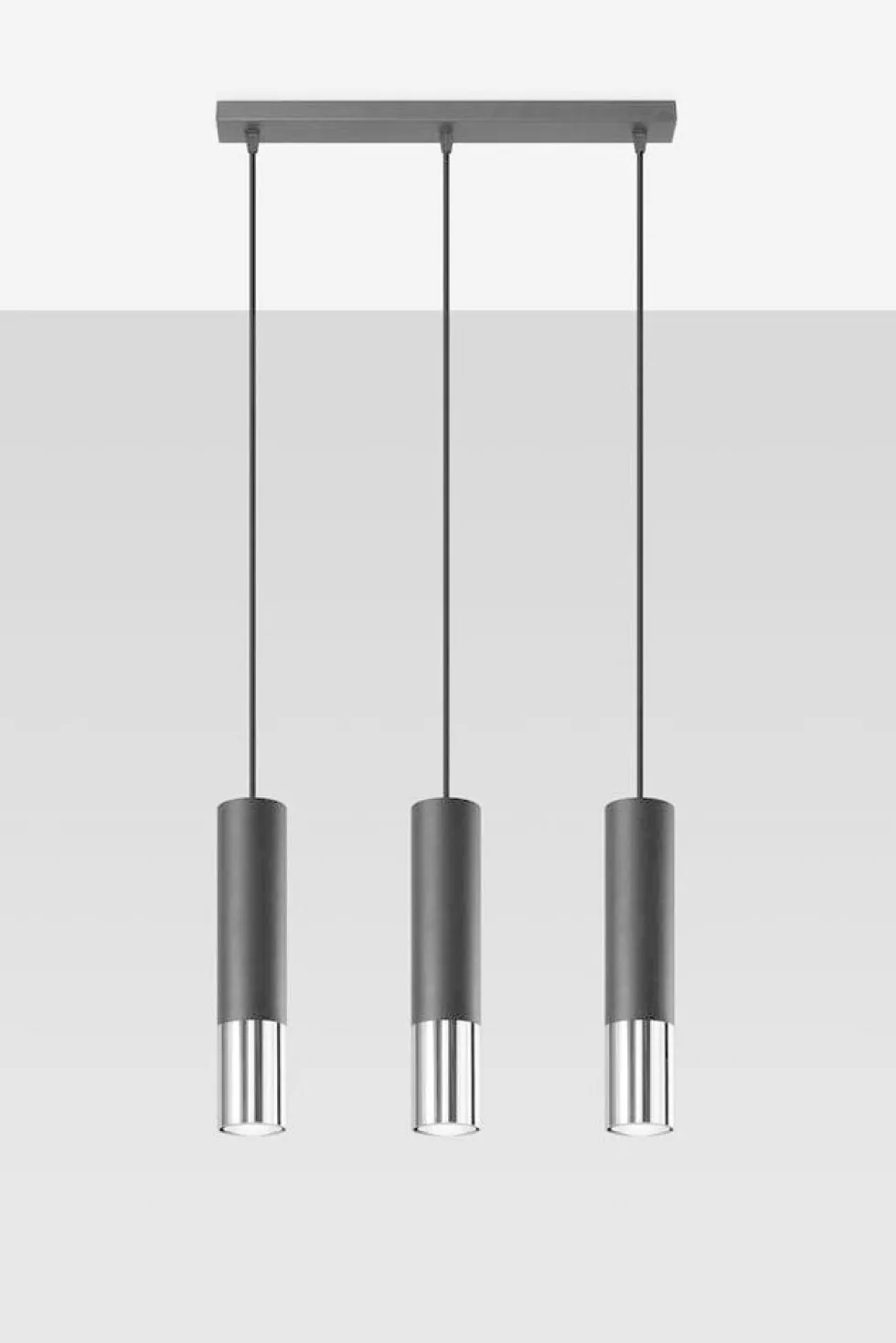 LED Hängeleuchte Schwarz Chrom LOOPEZ - 3 x GU10 Fassung - exkl. LED's