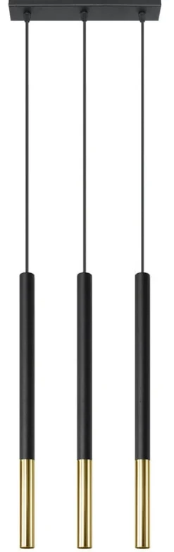 LED Hängeleuchte Schwarz Gold MOZAICA - 3 x G9 Fassung - exkl. LED's