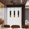 LED Hängeleuchte Schwarz Gold LOOPEZ - 1 x GU10 Fassung - exkl. LED's