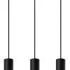LED Hängeleuchte Schwarz Gold LOOPEZ - 3 x GU10 Fassung - exkl. LED's