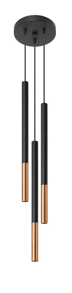 LED Hängeleuchte Schwarz Kupfer MOZAICA - 3 x G9 Fassung - exkl. LED's