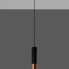 LED Hängeleuchte Schwarz Kupfer LOOPEZ - 1 x GU10 Fassung - exkl. LED's