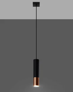 LED Hängeleuchte Schwarz Kupfer LOOPEZ - 1 x GU10 Fassung - exkl. LED's