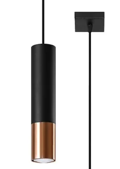 LED Hängeleuchte Schwarz Kupfer LOOPEZ - 1 x GU10 Fassung - exkl. LED's