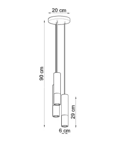 LED Hängeleuchte Schwarz Kupfer LOOPEZ - 3 x GU10 Fassung - exkl. LED's