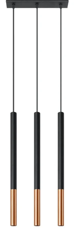 LED Hängeleuchte Schwarz Kupfer MOZAICA - 3 x G9 Fassung - exkl. LED's