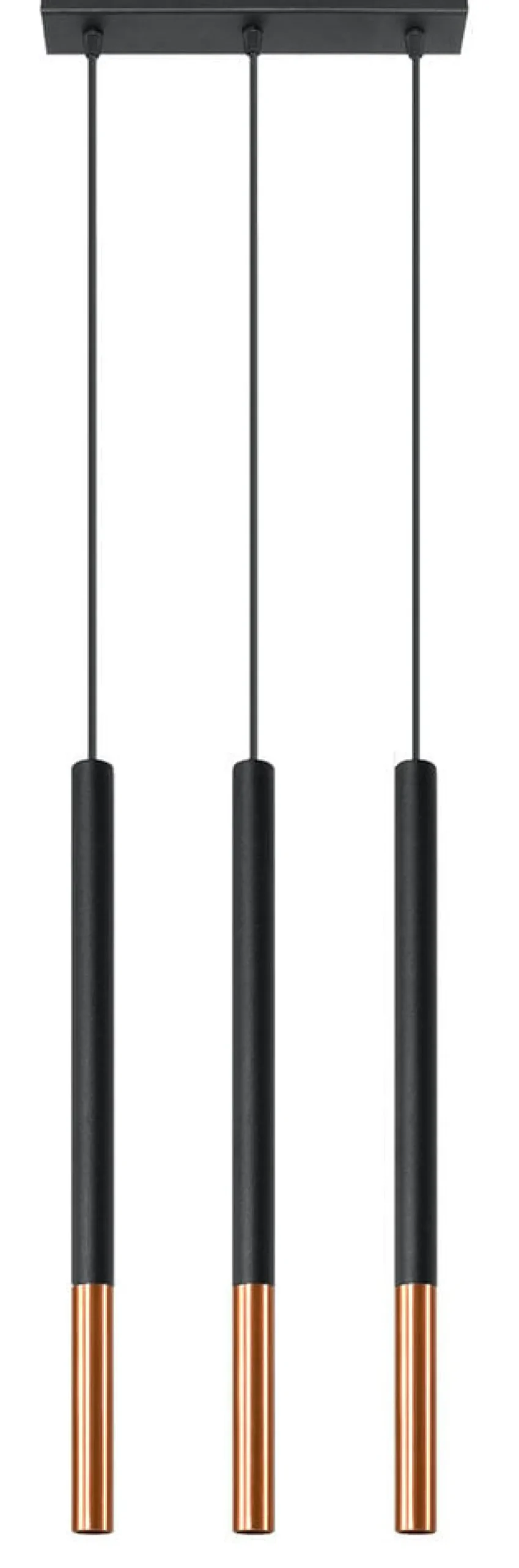LED Hängeleuchte Schwarz Kupfer MOZAICA - 3 x G9 Fassung - exkl. LED's