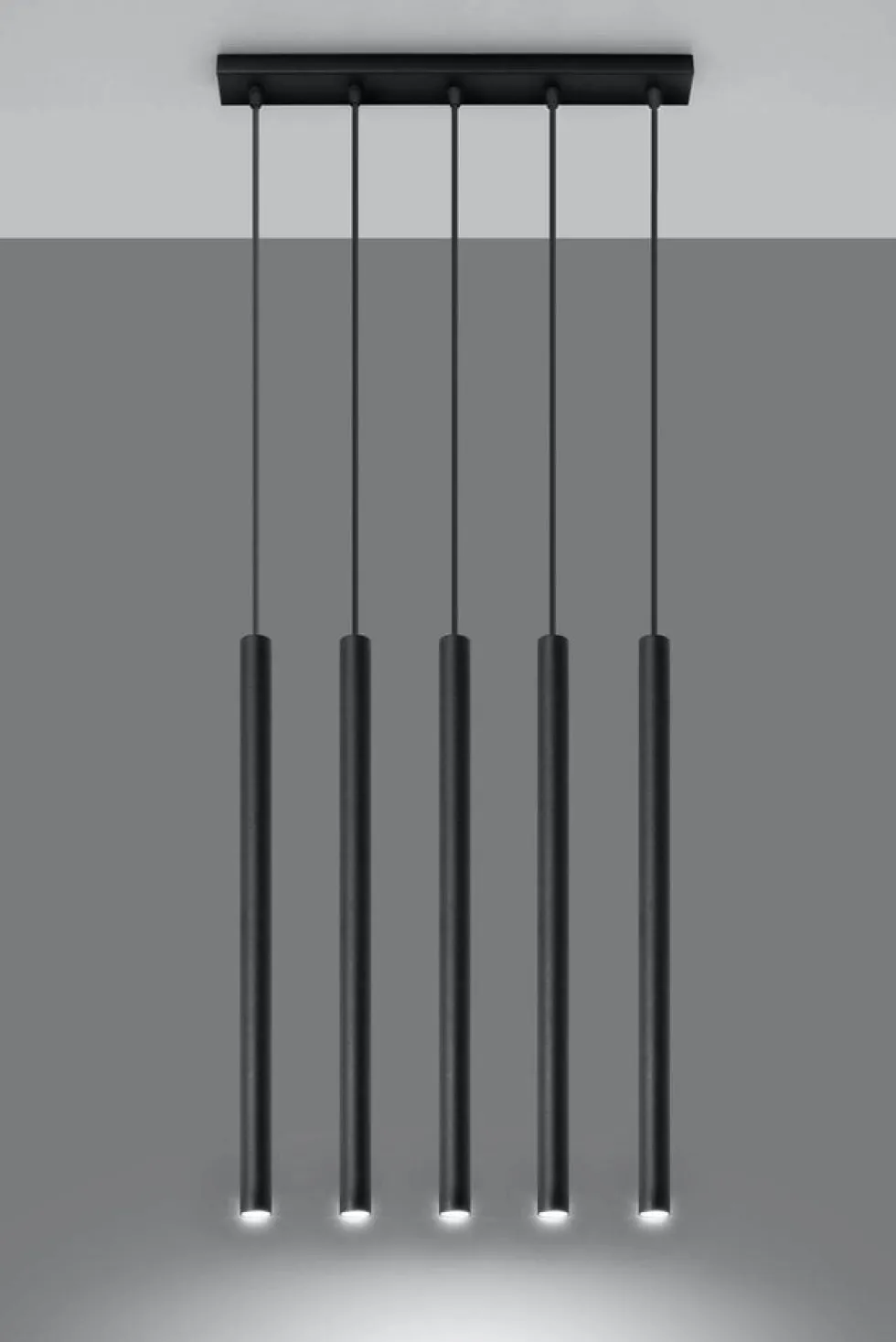 LED Hängeleuchte Schwarz PASTELO - 5 x G9 Fassung - exkl. LED's