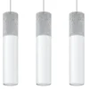 LED Hängeleuchte Weiß Beton BORGIO - 3 x GU10 Fassung - exkl. LED's