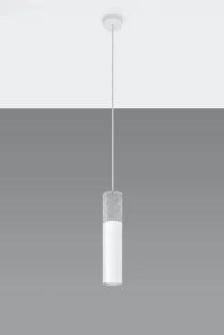 LED Hängeleuchte Weiß Beton BORGIO - 1 x GU10 Fassung - exkl. LED's