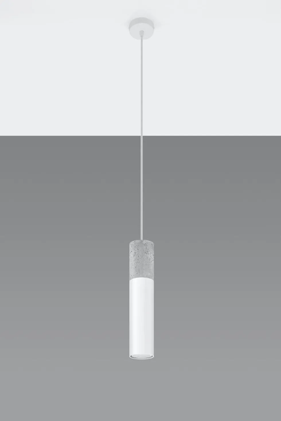 LED Hängeleuchte Weiß Beton BORGIO - 1 x GU10 Fassung - exkl. LED's