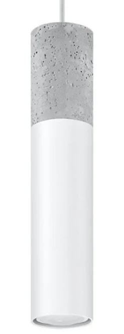 LED Hängeleuchte Weiß Beton BORGIO - 1 x GU10 Fassung - exkl. LED's