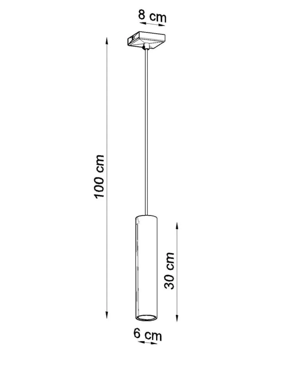 LED Hängeleuchte Weiß LAGOS - 1 x GU10 Fassung - exkl. LED's
