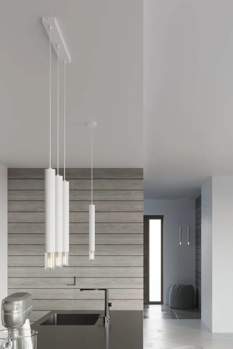 LED Hängeleuchte Weiß WEZYR - 1 x G9 Fassung - exkl. LED's