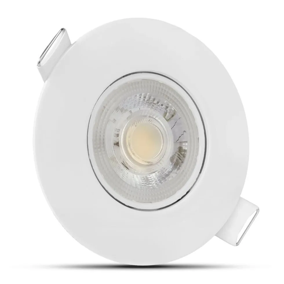 LED inbouwspot Wit- 4,9W vervangt 41W - 480lm - 4000K - Kantelbaar - Niet Dimbaar - D90xH22mm