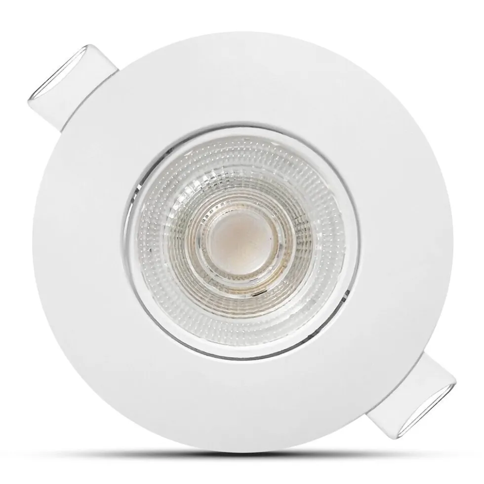 LED inbouwspot Wit- 4,9W vervangt 41W - 480lm - 4000K - Kantelbaar - Niet Dimbaar - D90xH22mm