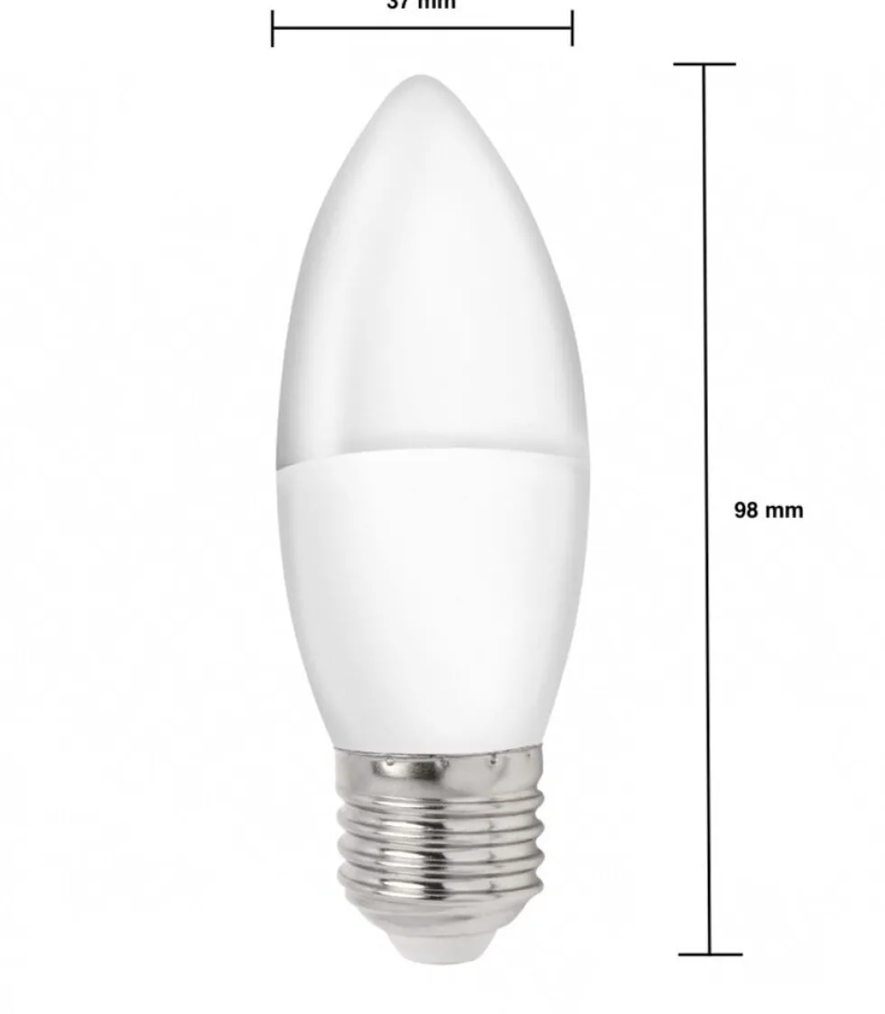 LED Kerzenlampe - E27 Sockel - 4W entspricht 30W - 3000K Warmweiß