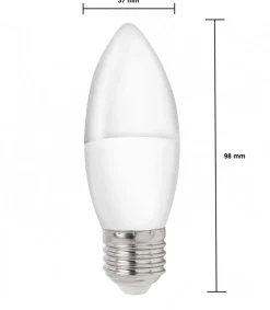 LED Kerzenlampe - E27 Sockel - 1W entspricht 10W - 3000K Warmweiß