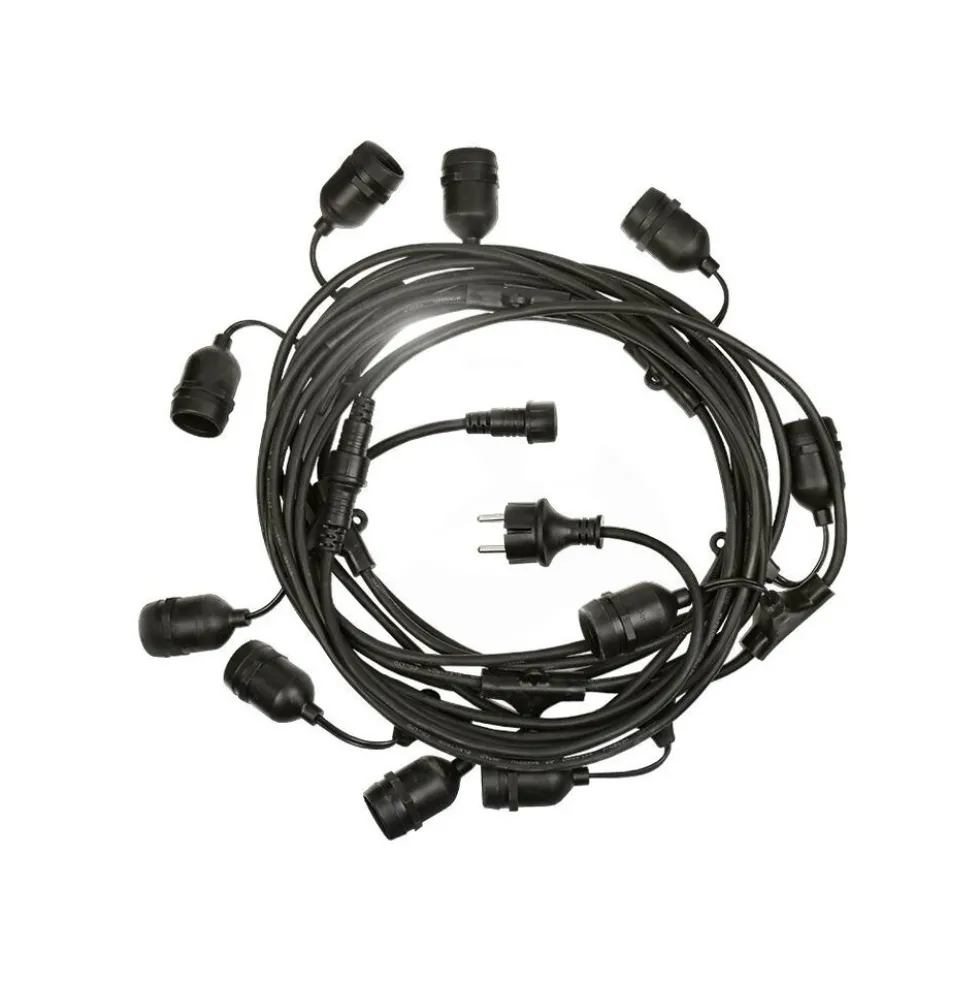 LED Lichterkette 20m (2x10m) - Inkl. 20x LED Lampe G45 - 1W - 3000K
