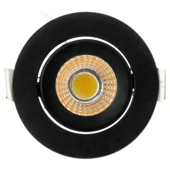 LED-Mini-Einbaustrahler IP65 – Schwarz 62 mm – 5 W 450 lm – 2700 K 827 Warmweiß | Einbaudurchmesser 52 mm – Triac dimmbar | 230V