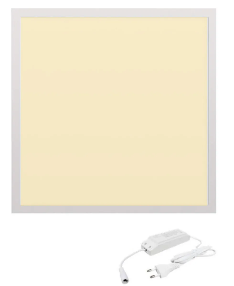 LED Panel 60x60 40W 3000K 4000Lm inkl. Trafo 1.5m Netzkabel. 5 Jahre Garantie - flimmerfrei