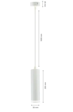 LED Pendelleuchte MADARA RING - 1x GU10 Fassung - Weiß matt