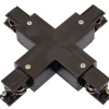 LED 3-Phasen Schienenverbinder Schwarz Zubehör | X-Kreuzverbindung - 3-Phasen Universal 230V