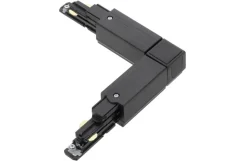 LED 3-Phasen Schienenverbinder Schwarz Zubehör | Eck 90-Grad Verbindung L Verbinder - 3-Phasen Universal 230V