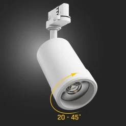 LED 3-Phasen Stromschienenstrahler Pava Basic - 20W 2225lm Weiß 20-45° 3000-6000K CCT