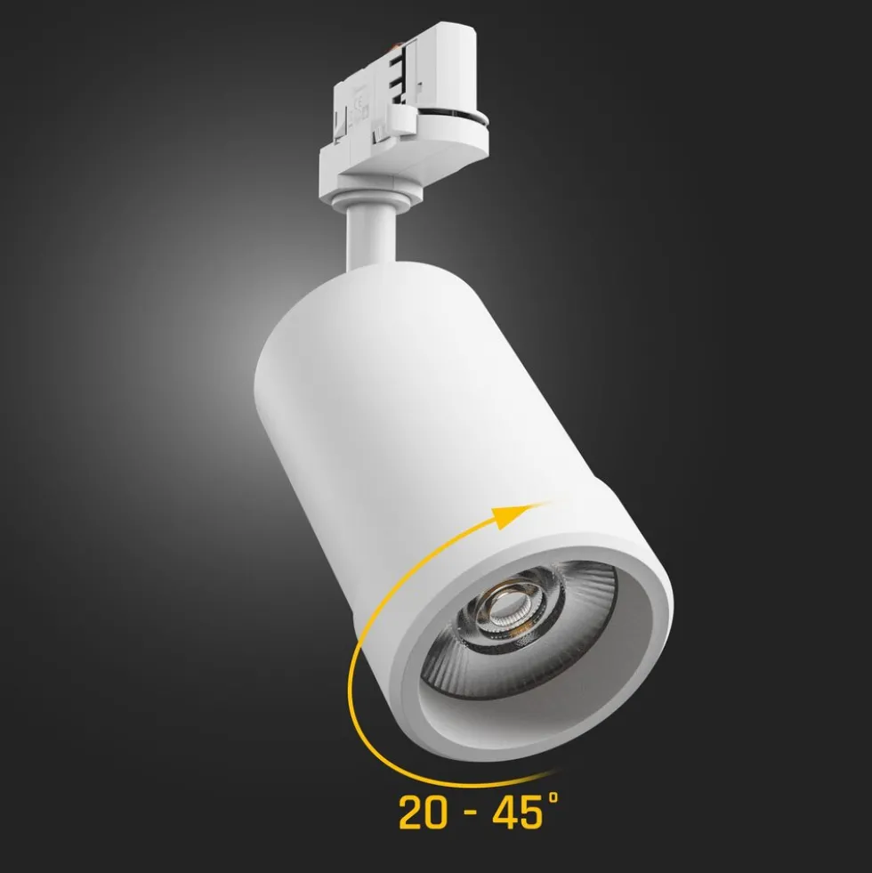 LED 3-Phasen Stromschienenstrahler Pava Basic - 20W 2225lm Weiß 20-45° 3000-6000K CCT