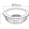 LED QUANTUM Einbauspot dimmbar 1-10V - 30W 100Lm pro Watt - 4000K