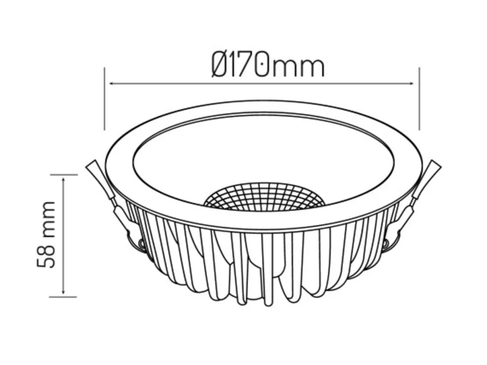 LED QUANTUM Einbauspot dimmbar 1-10V - 30W 100Lm pro Watt - 4000K