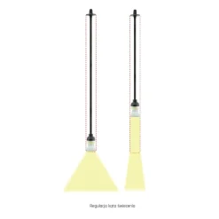 LED Railspot 3F - Pendelleuchte - Schwarz - Chloe Slim - GU11/MR11-Fassung - 40X500MM