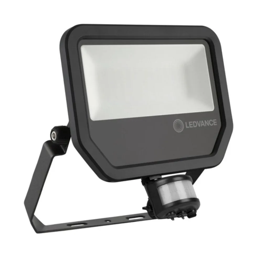 Led-Scheinwerfer Aluminium Schwarz 41W 6000lm 100D - 840 Kaltweiß | IP66 - Bewegungs- Und Lichtsensor - Symmetrisch