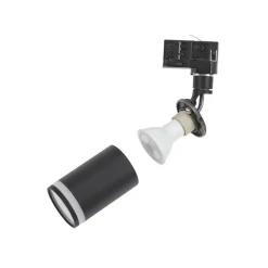 LED Schienenstrahler Mini Schwarz mit opalem Ring - 3-Phase universal - GU10 Fassung